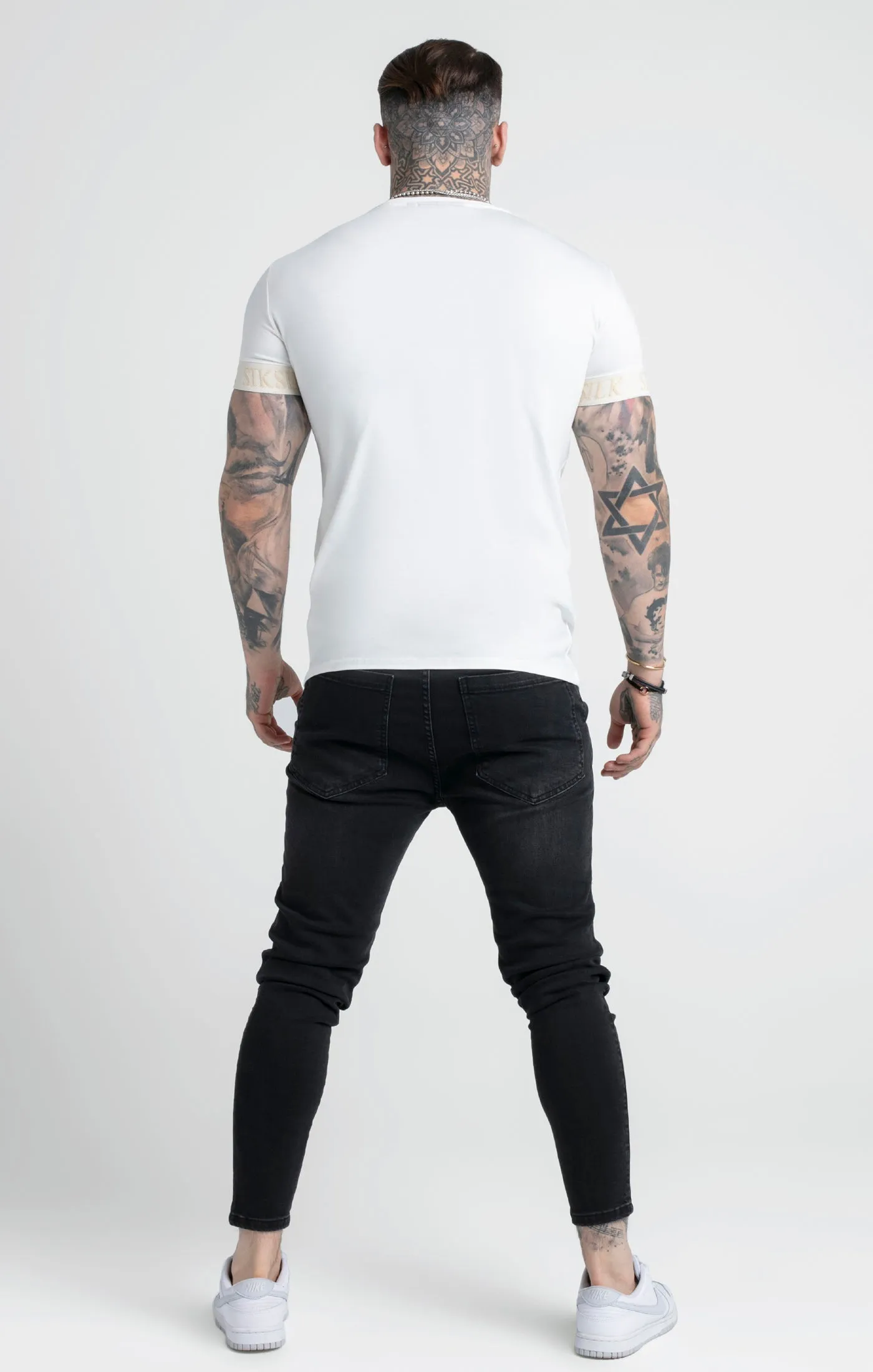 Ecru Elastic Cuff T-Shirt sold by Siksilk product image thumbnail 5