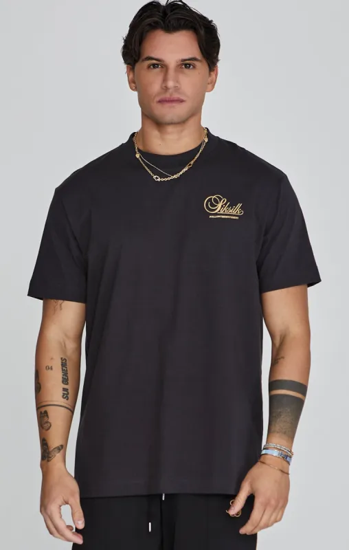 Black Graphic T-Shirt sold by Siksilk