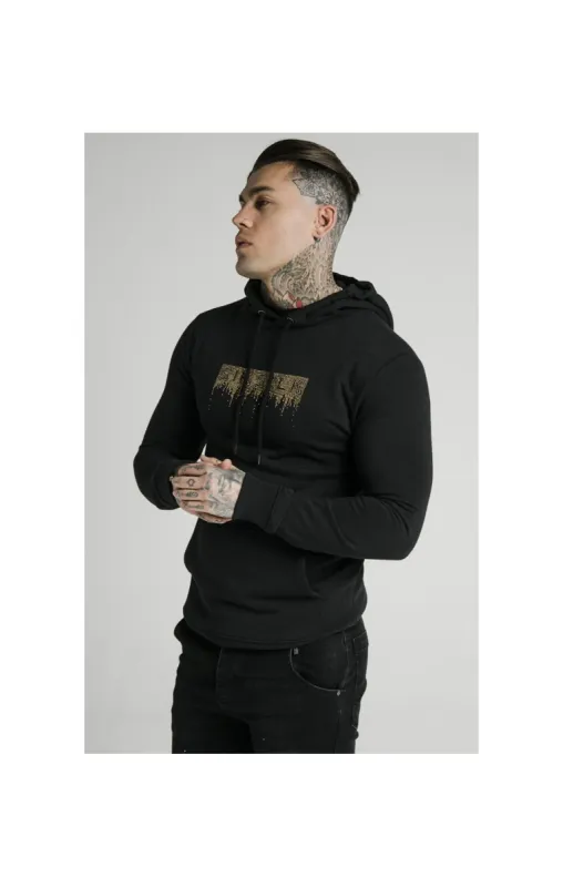 SikSilk Rhinestone Creep Overhead Hoodie – Black sold by Siksilk