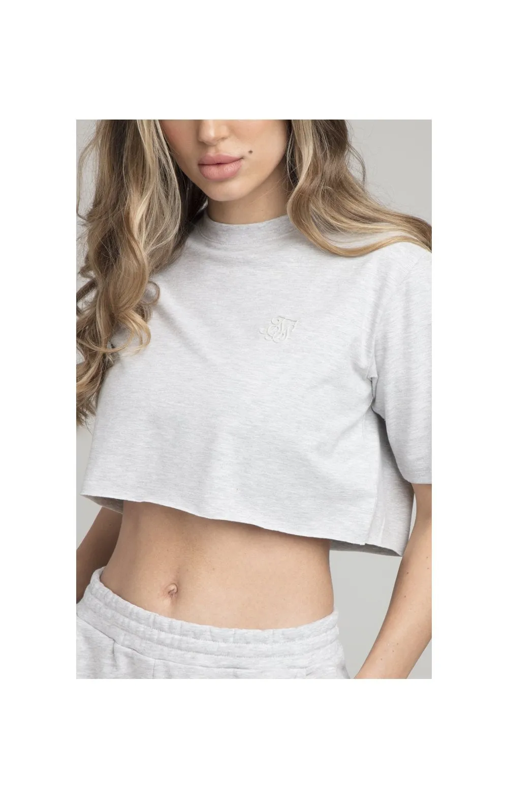 SikSilk Cropped Tee - Grey Marl sold by Siksilk product image thumbnail 2