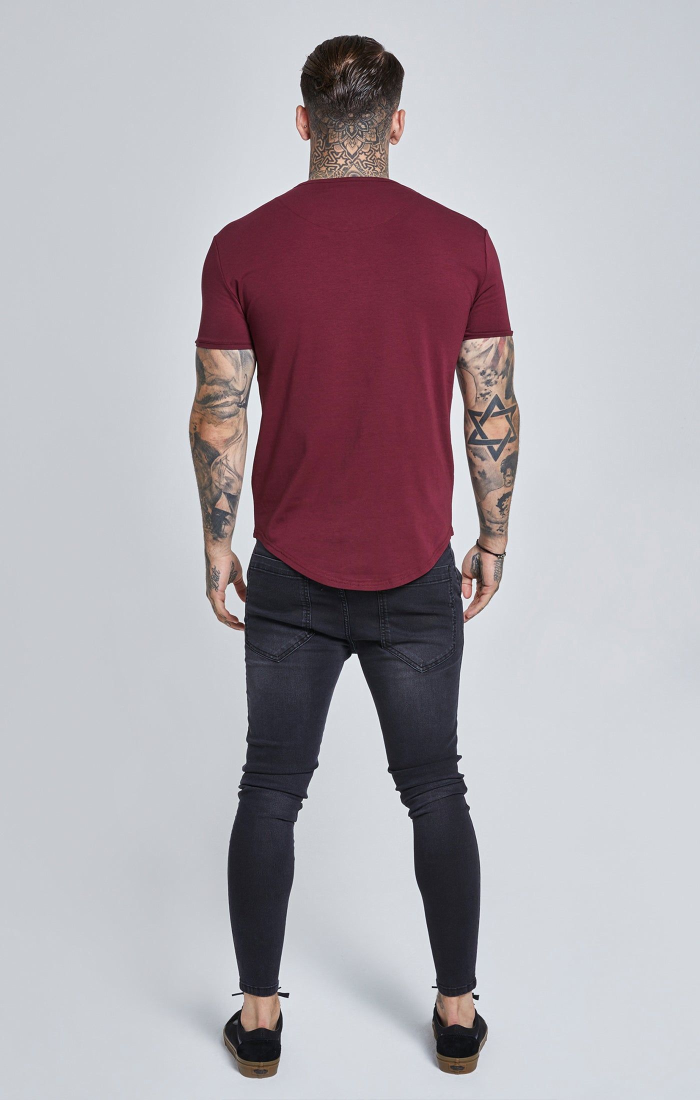 SikSilk S/S Core Gym Tee - Burgundy sold by Siksilk product image thumbnail 4