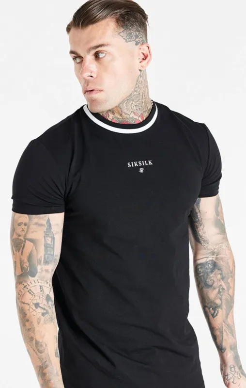 Black Muscle Fit T-Shirt sold by Siksilk