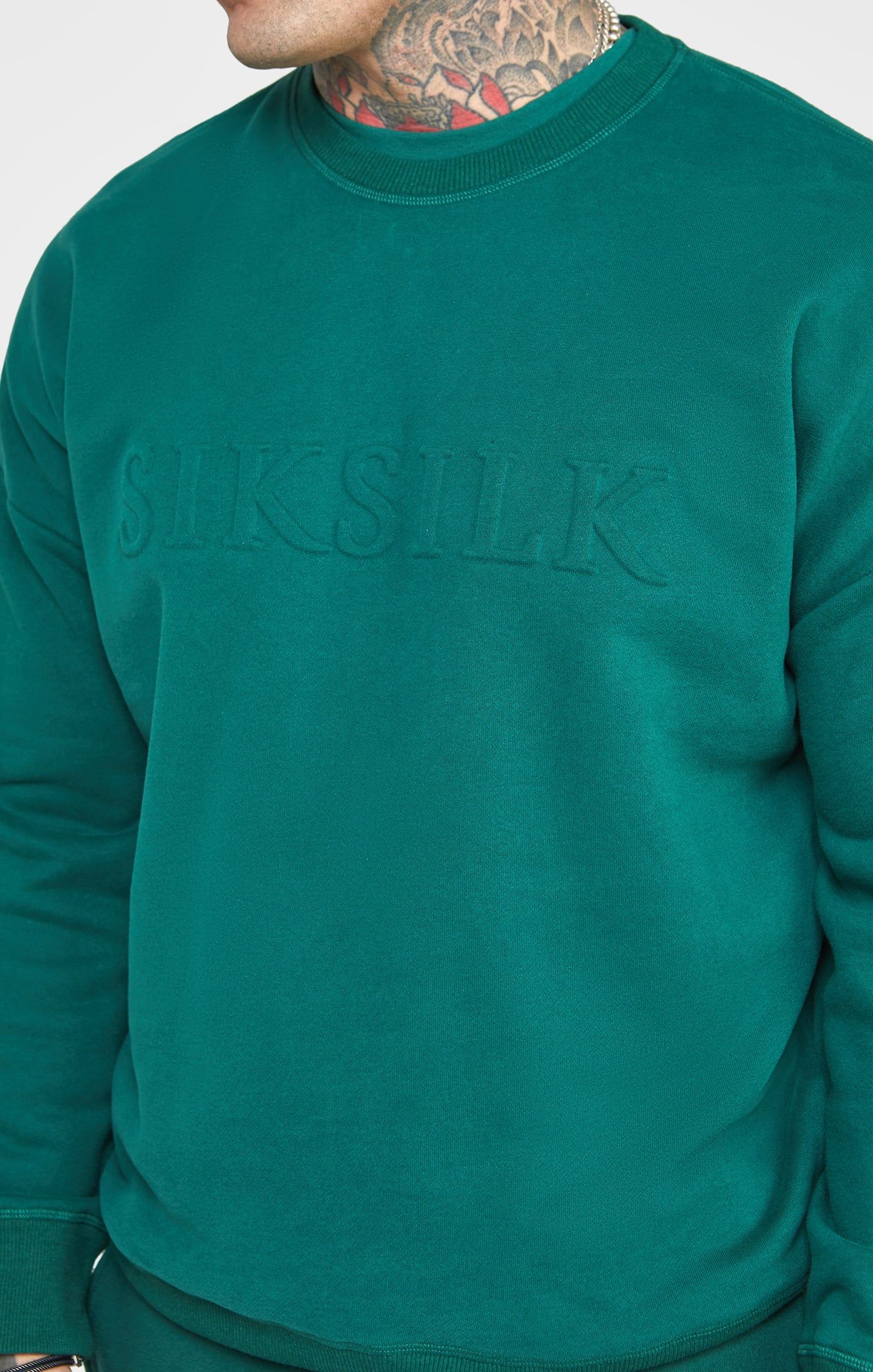 Green Embossed Sweatshirt sold by Siksilk product image thumbnail 2