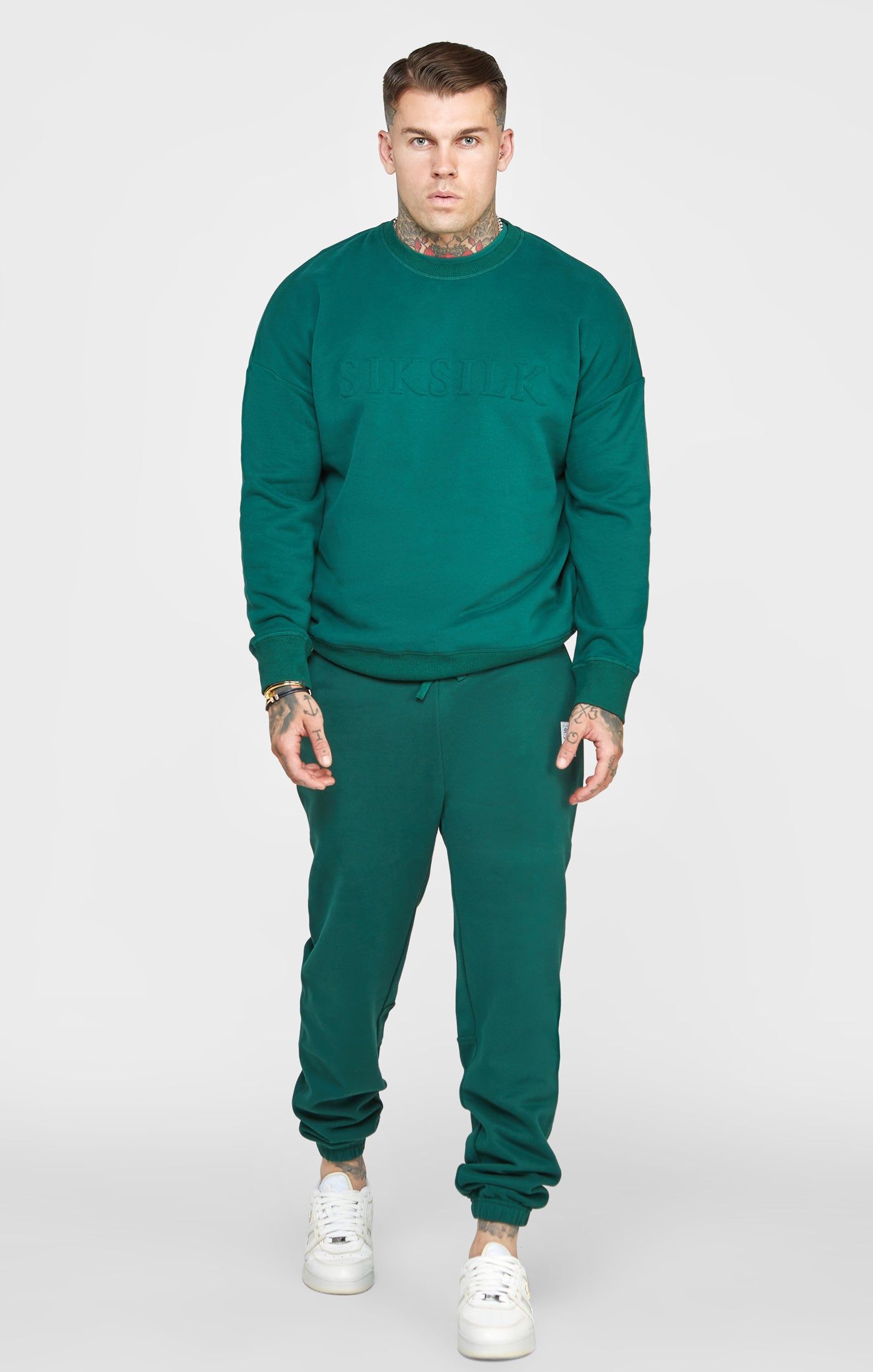 Green Embossed Sweatshirt sold by Siksilk product image thumbnail 3