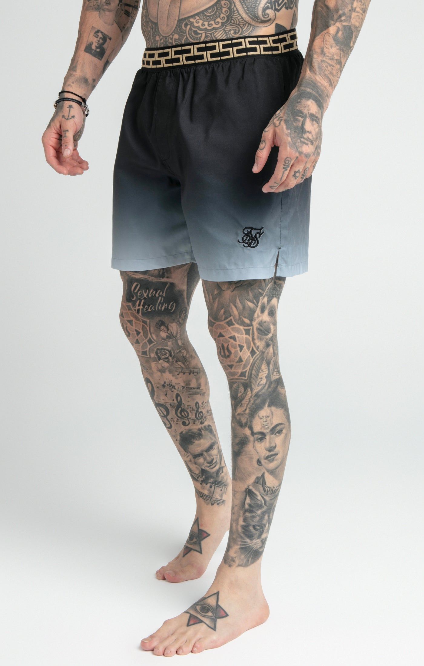 Black Fade Swim Short sold by Siksilk