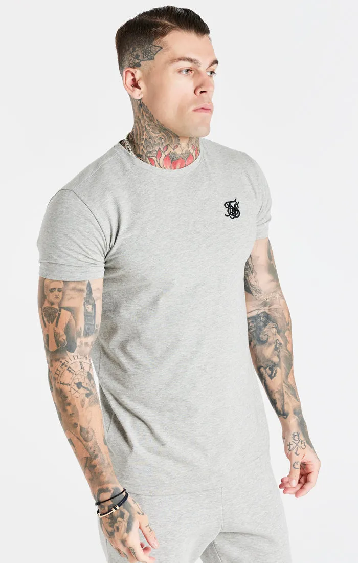 Grey Marl Essential Muscle Fit T-Shirt sold by Siksilk