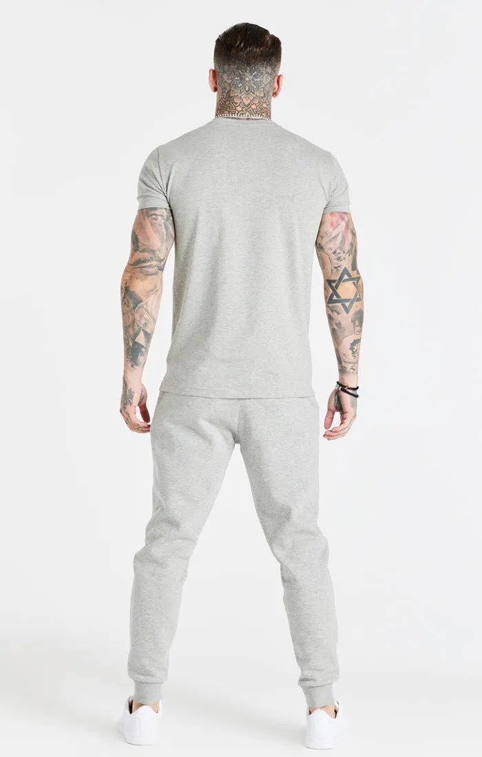 Grey Marl Essential Muscle Fit T-Shirt sold by Siksilk product image thumbnail 5