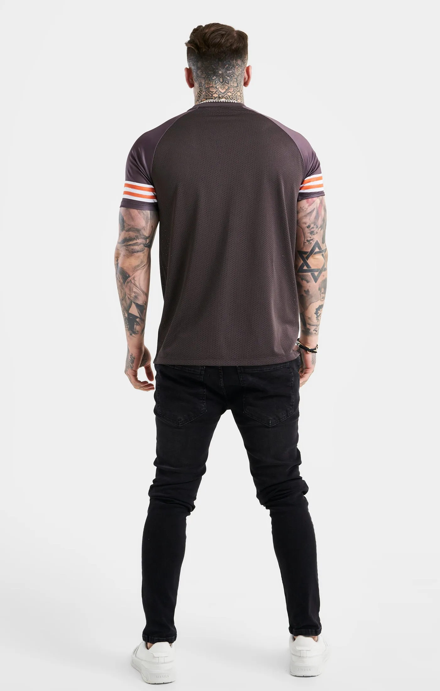 SikSilk Mesh Sport T-Shirt - Brown & Orange sold by Siksilk product image thumbnail 5