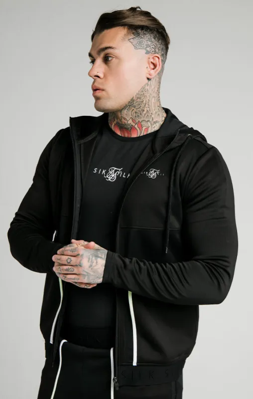 Black Fade Zip-Thru Hoodie sold by Siksilk