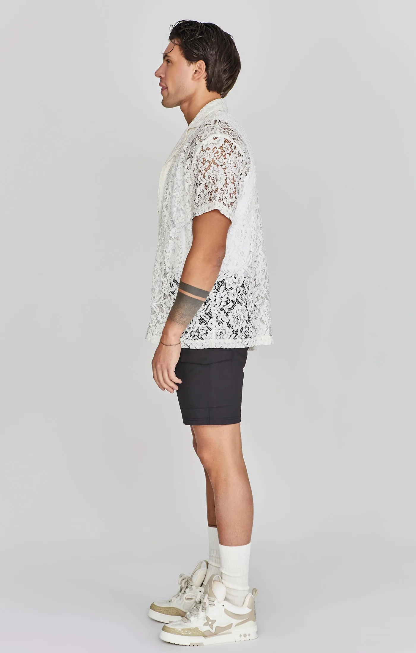 Ecru Lace Resort Shirt sold by Siksilk product image thumbnail 2