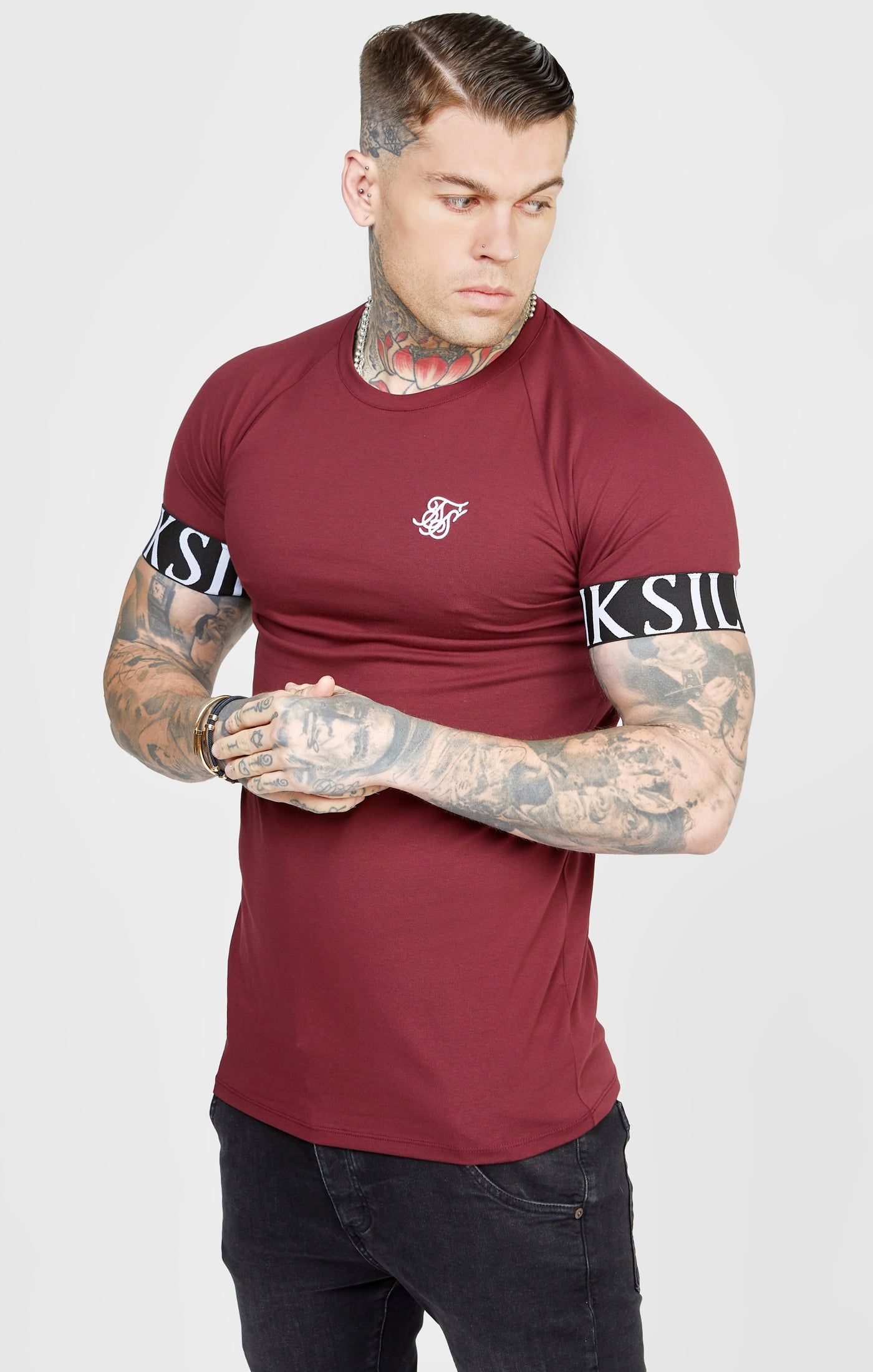 Khaki Twin Pack Muscle Fit Tech T-Shirt sold by Siksilk product image thumbnail 2