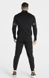Black Dynamic Fitted Track Pant sold by Siksilk