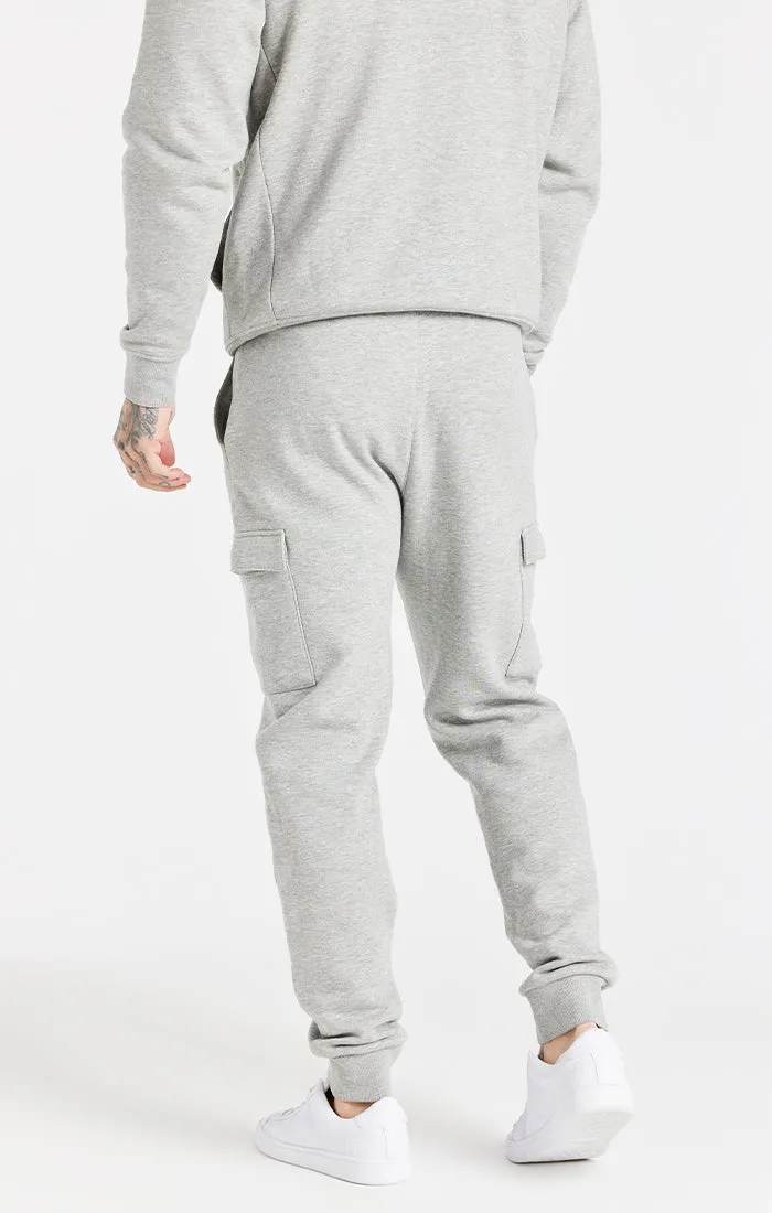 Grey Essential Cargo Fleece Jogger sold by Siksilk product image thumbnail 5