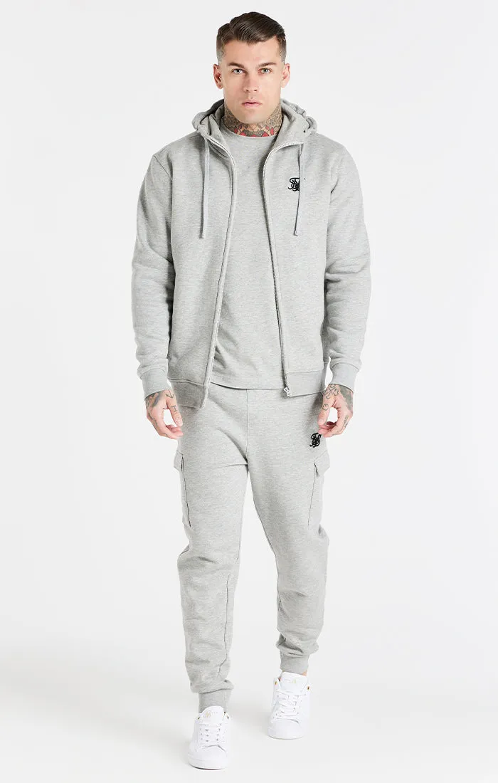 Grey Essential Cargo Fleece Jogger sold by Siksilk product image thumbnail 2