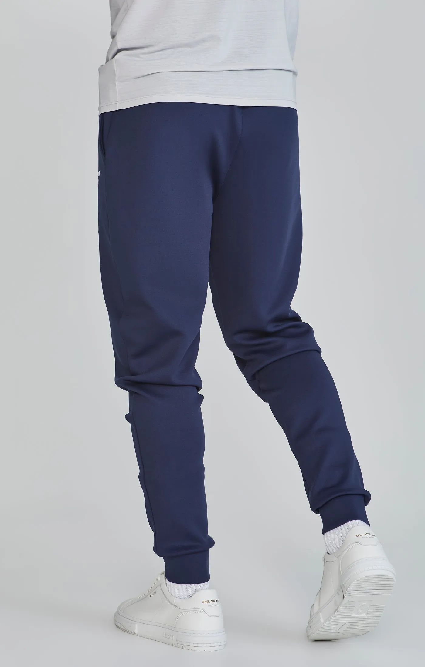 Navy Essentials Poly Track Pants sold by Siksilk product image thumbnail 4