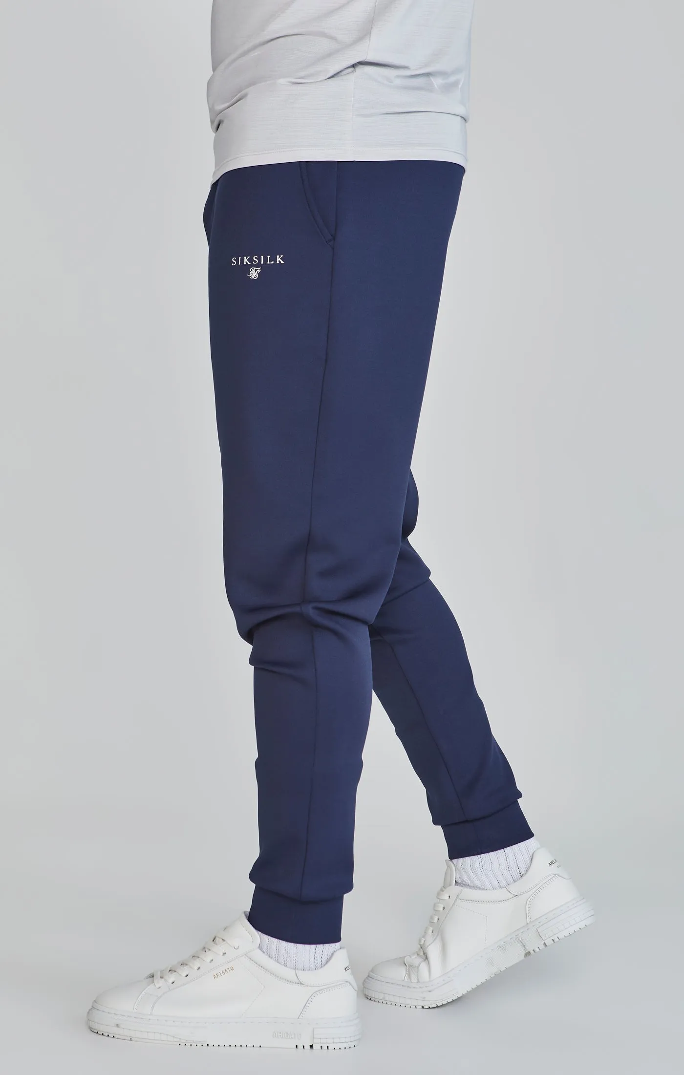 Navy Essentials Poly Track Pants sold by Siksilk