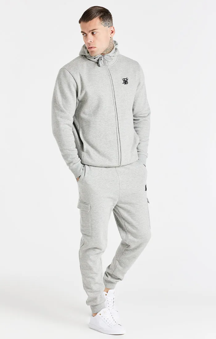 Grey Essential Cargo Fleece Jogger sold by Siksilk product image thumbnail 4