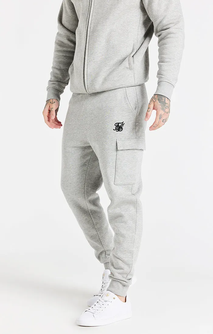 Grey Essential Cargo Fleece Jogger sold by Siksilk