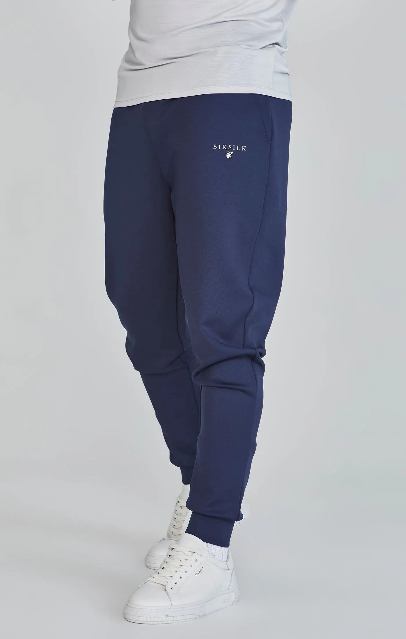 Navy Essentials Poly Track Pants sold by Siksilk product image thumbnail 3