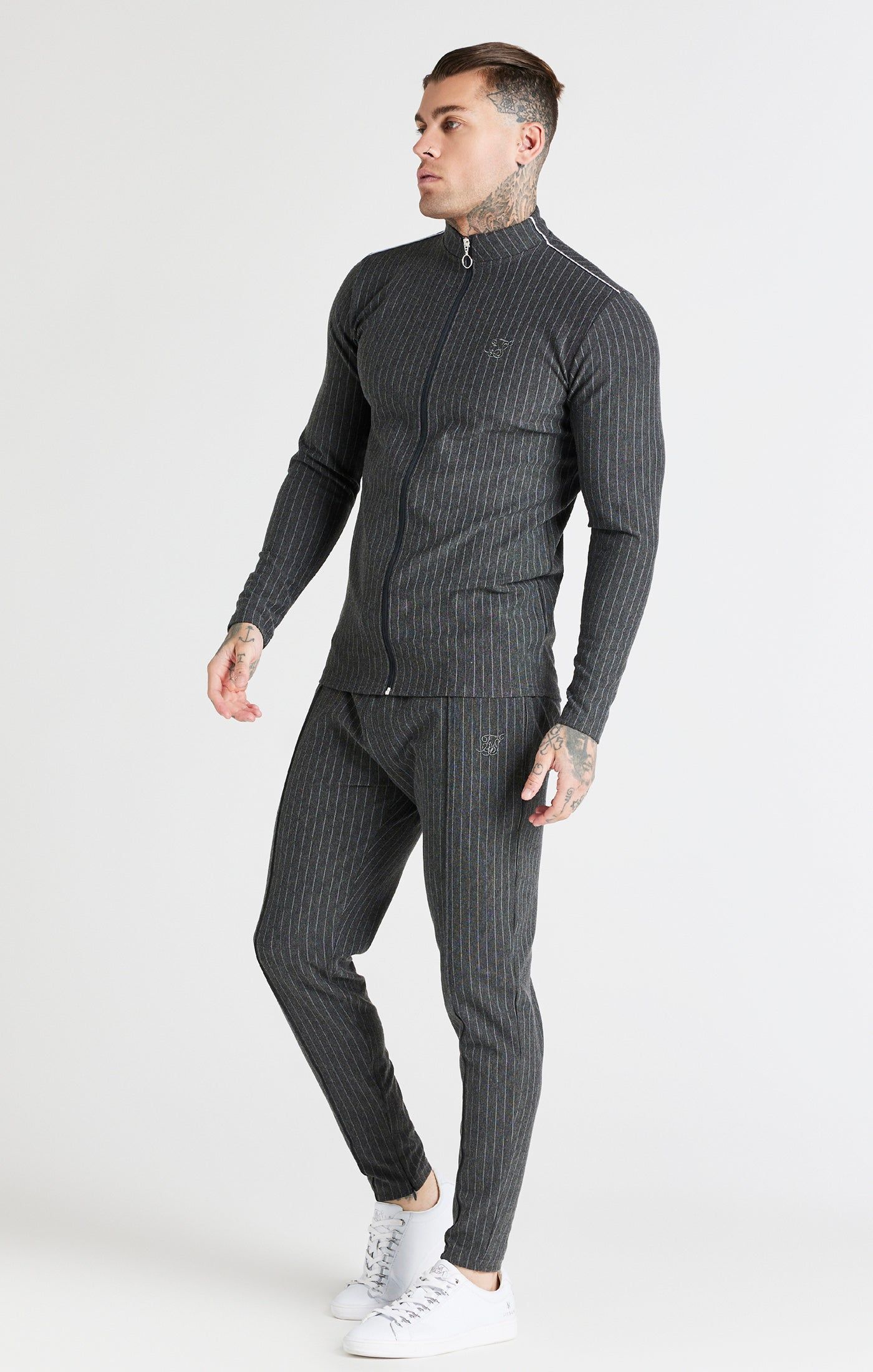 Grey Smart Full Zip Through Drill Top sold by Siksilk product image thumbnail 4