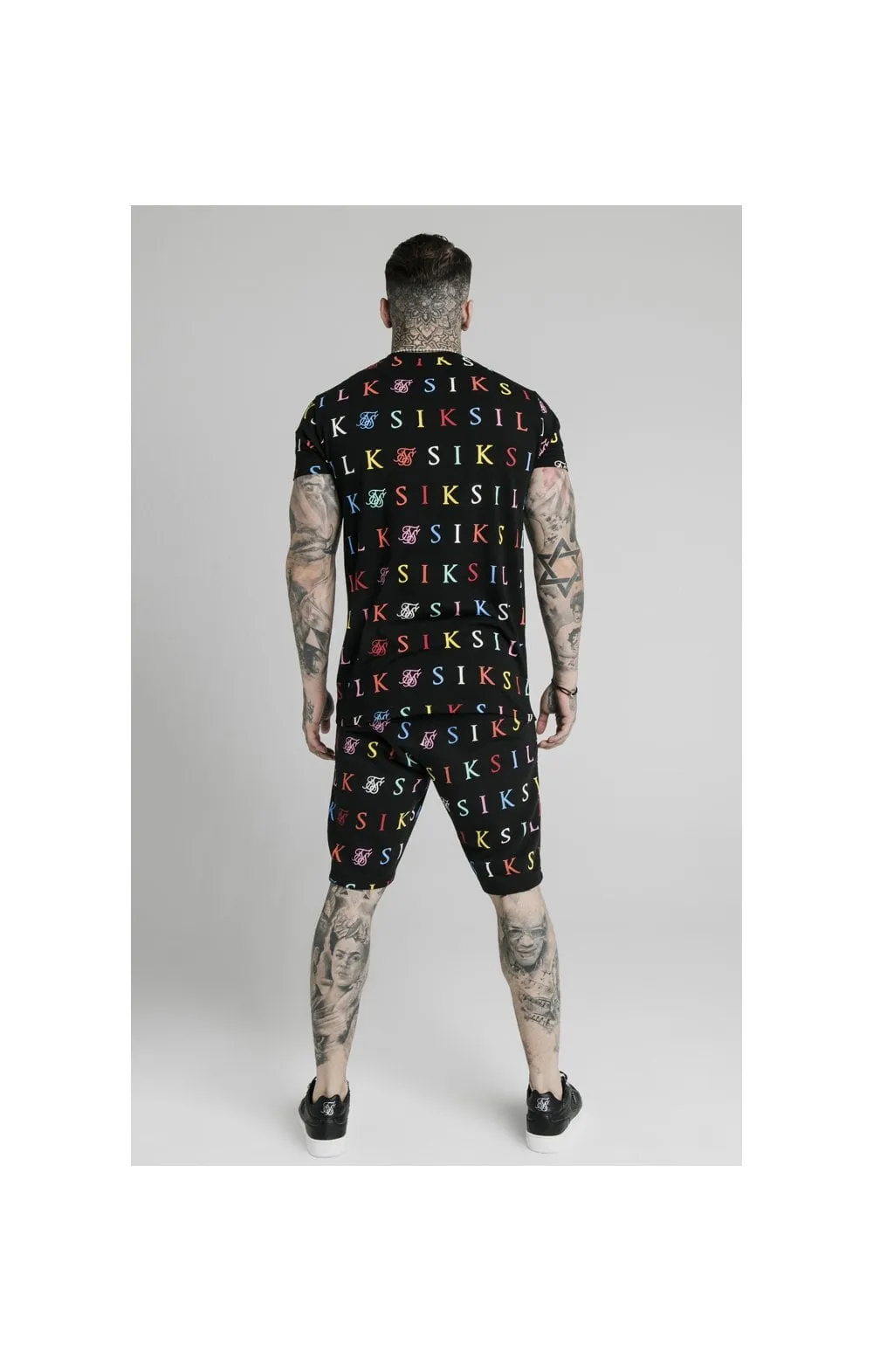 SikSilk Colours S/S Fitted Box Tee - Black & Multi sold by Siksilk product image thumbnail 5