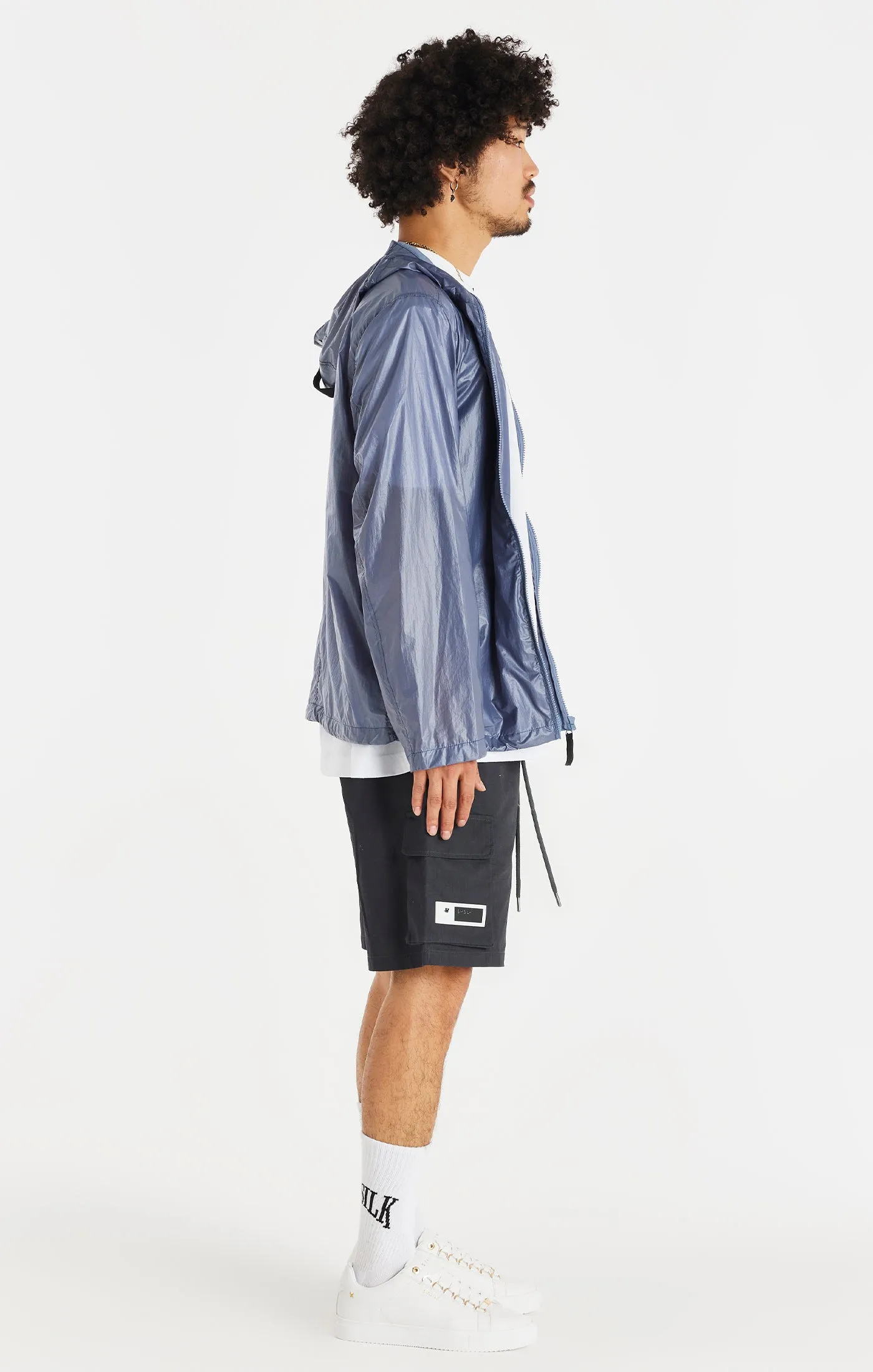 SikSilk Packaway Nylon Zip Through Jacket - Navy sold by Siksilk product image thumbnail 2