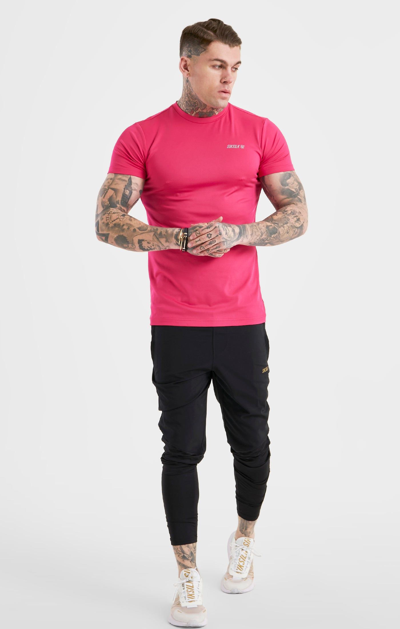 Pink Sports Poly T-Shirt sold by Siksilk product image thumbnail 3