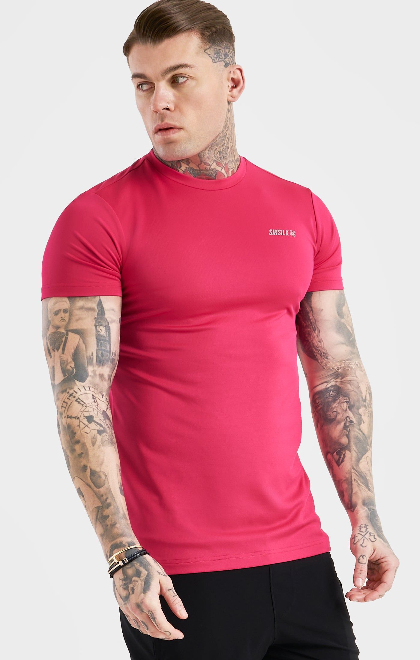 Pink Sports Poly T-Shirt sold by Siksilk