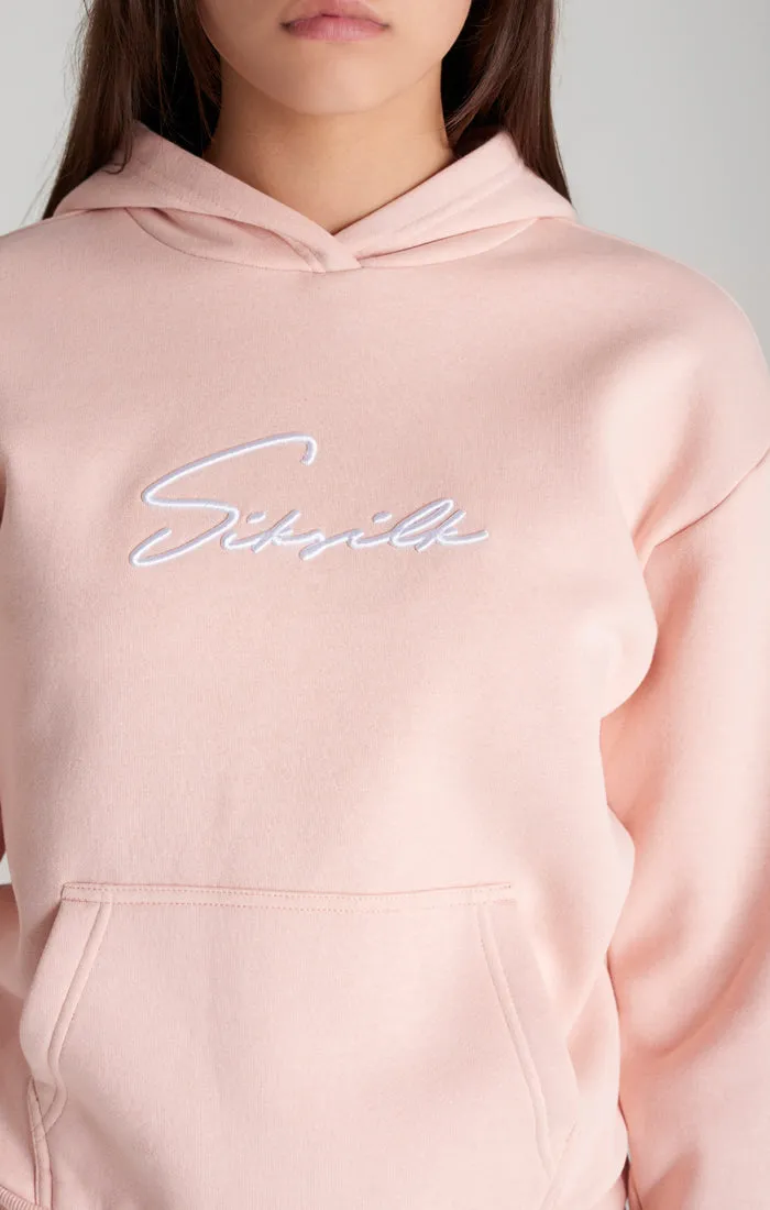Girls Pink Signature Overhead Hoodie sold by Siksilk product image thumbnail 2