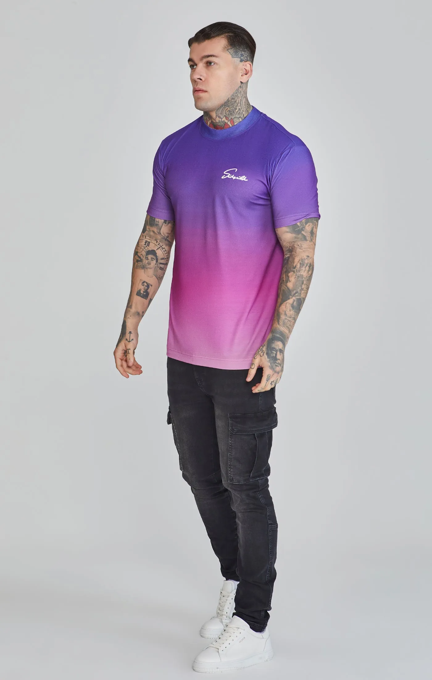 Fade Script T-Shirt sold by Siksilk product image thumbnail 4