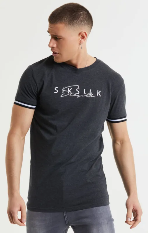 SikSilk S/S Signature Tee - Grey sold by Siksilk