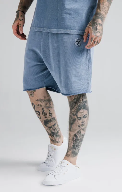 SikSilk Relaxed Shorts - Washed Blue sold by Siksilk