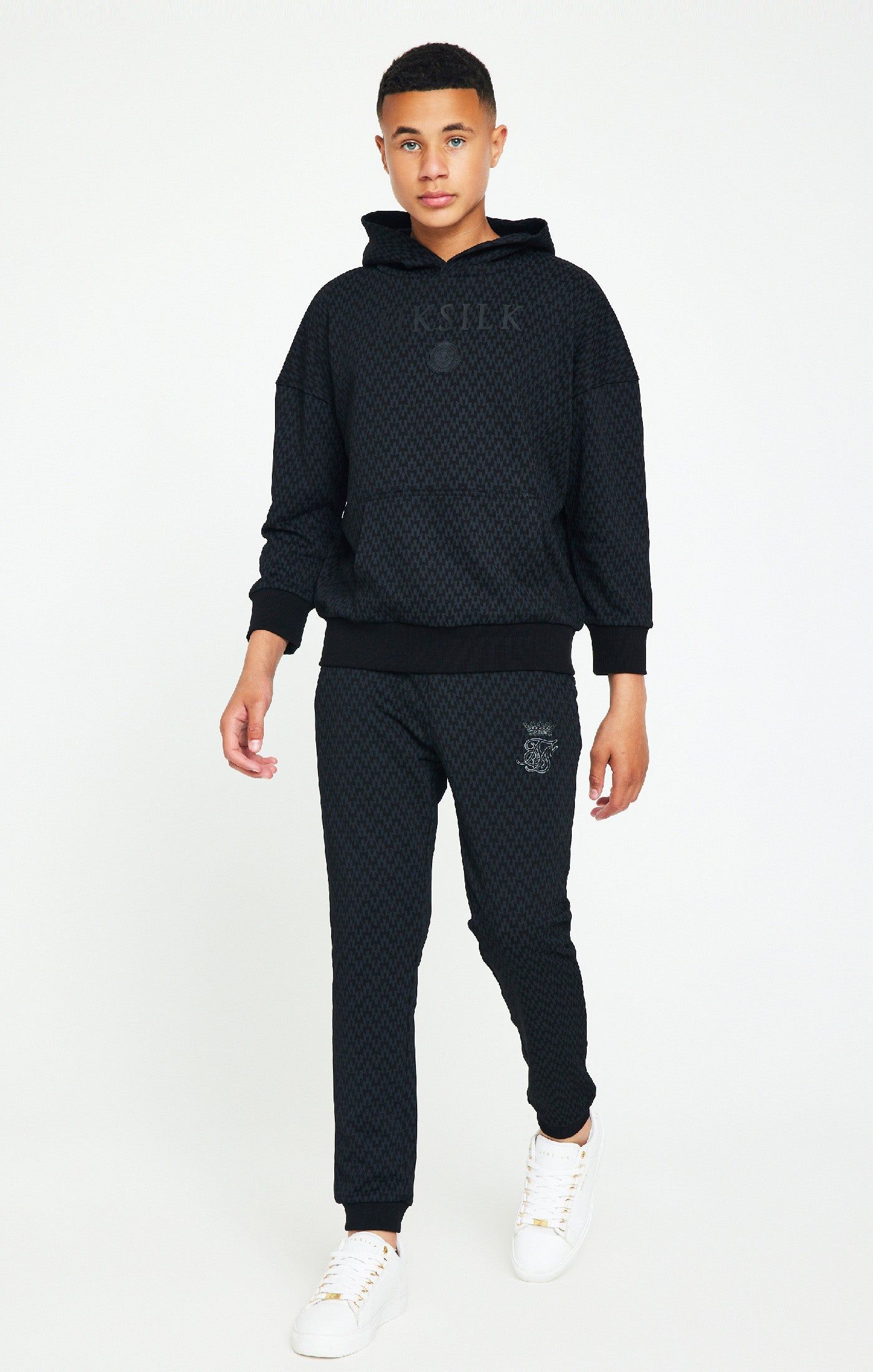 Boys Messi x SikSilk Black Print Cuffed Pant sold by Siksilk product image thumbnail 4