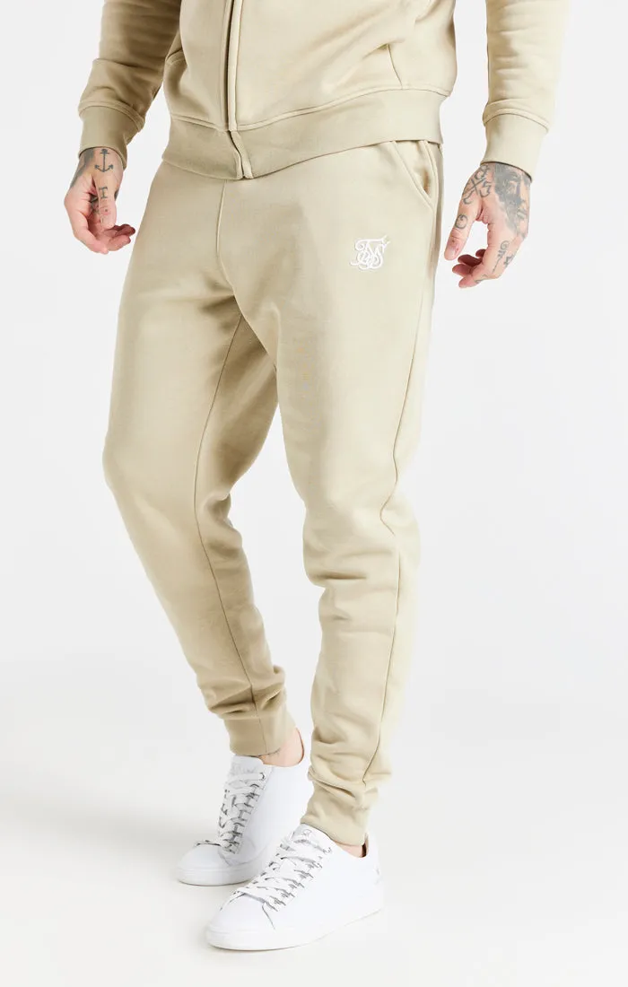 Beige Essential Fitted Jogger sold by Siksilk