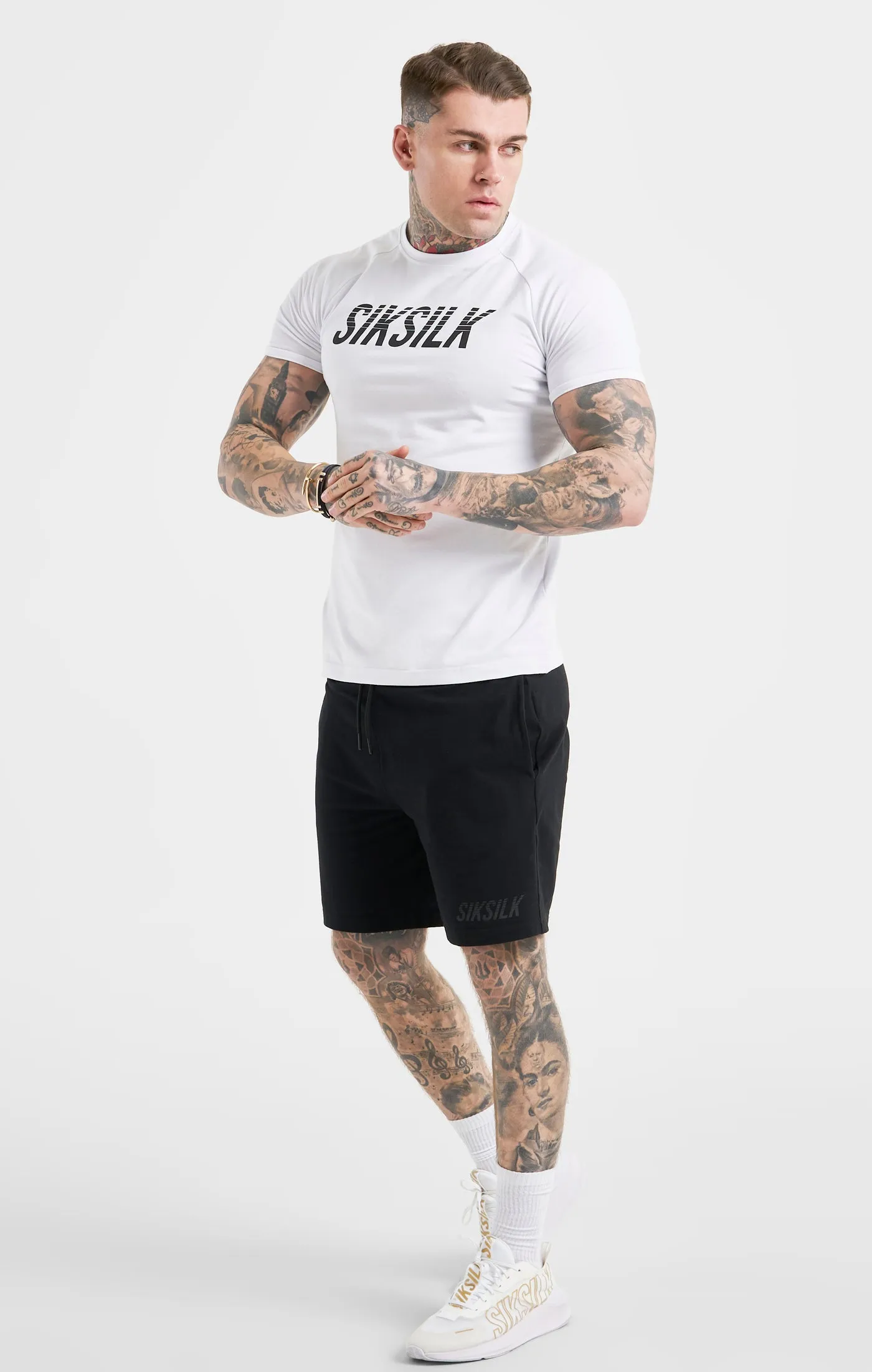 White Sports Short Sleeve T-Shirt sold by Siksilk product image thumbnail 4
