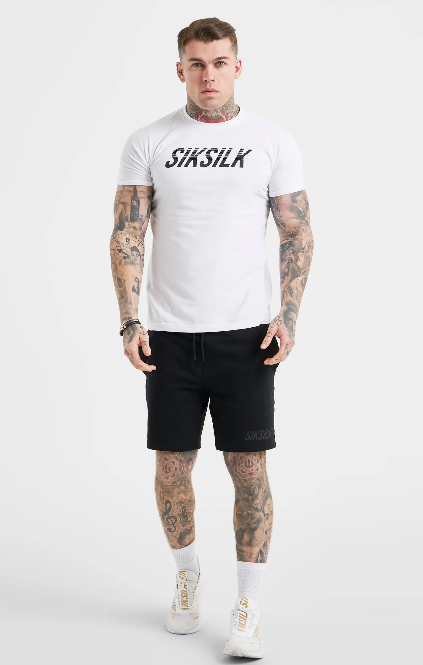 White Sports Short Sleeve T-Shirt sold by Siksilk product image thumbnail 3