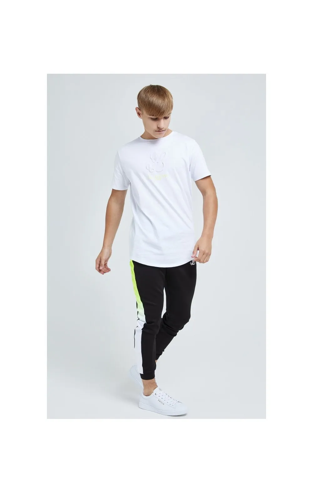 Illusive London Embossed Logo Tee - White sold by Siksilk product image thumbnail 4