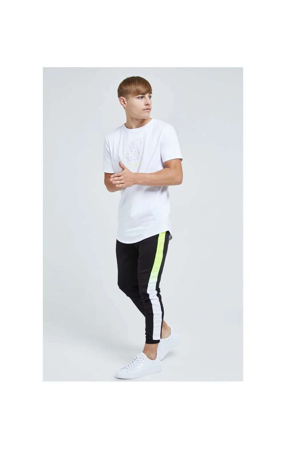 Illusive London Embossed Logo Tee - White sold by Siksilk product image thumbnail 5