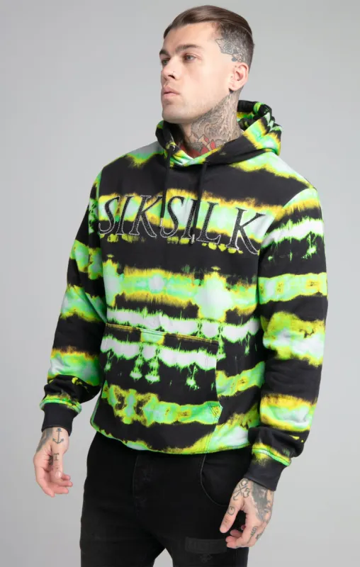 Black Tie Dye Rhinestone Hoodie sold by Siksilk
