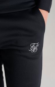 Boys Black Logo Jogger sold by Siksilk