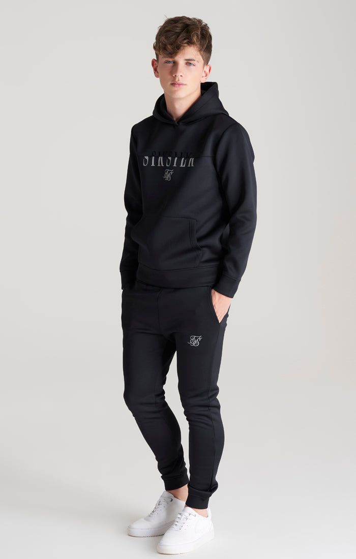 Boys Black Logo Jogger sold by Siksilk
