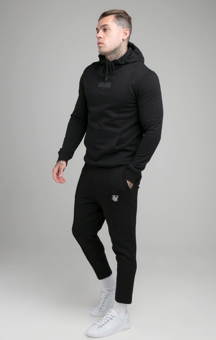 Black Debossed Print Overhead Hoodie sold by Siksilk product image thumbnail 2