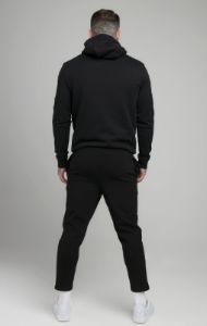 Black Debossed Print Overhead Hoodie sold by Siksilk