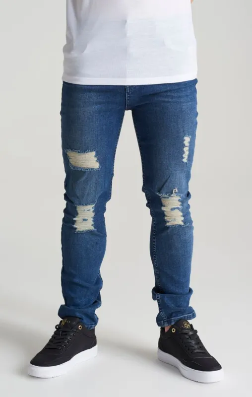 Boys Midstone Distressed Slim Denim Jean sold by Siksilk