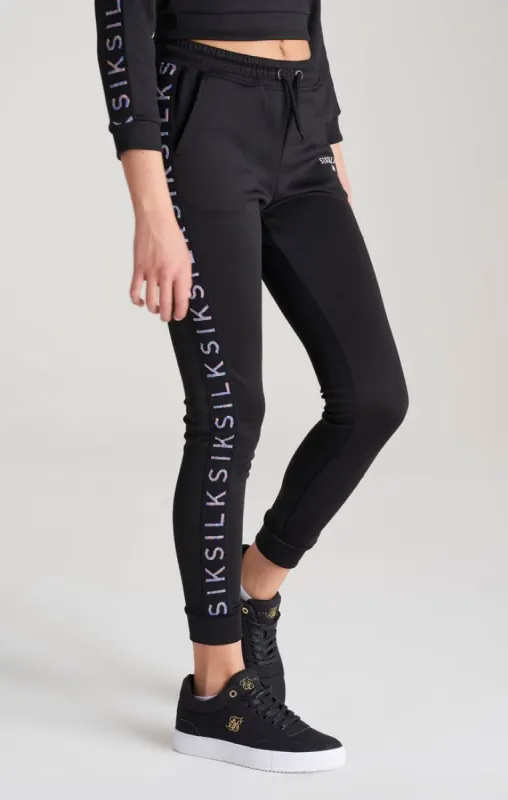 Girls Black Taped Track Pant sold by Siksilk