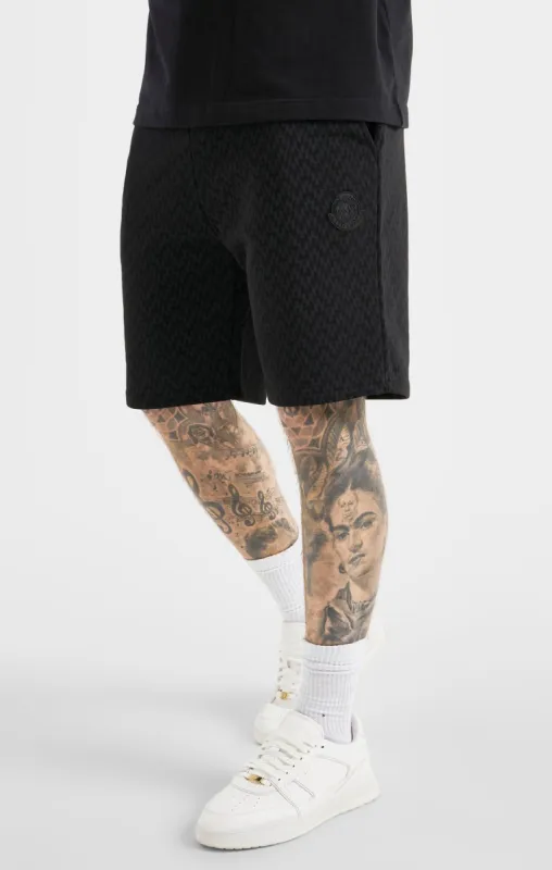 Messi x SikSilk Black Monogram Print Short sold by Siksilk