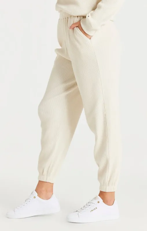SikSilk Rib Joggers - Beige sold by Siksilk