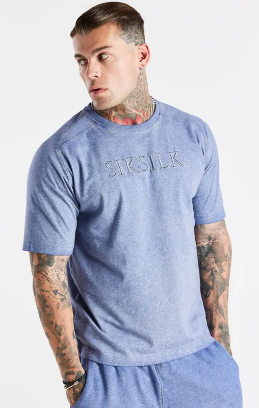 Washed Blue Muscle Fit T-Shirt sold by Siksilk
