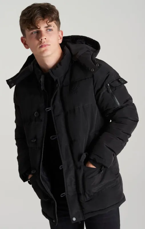 Boys Black Puff Parka sold by Siksilk