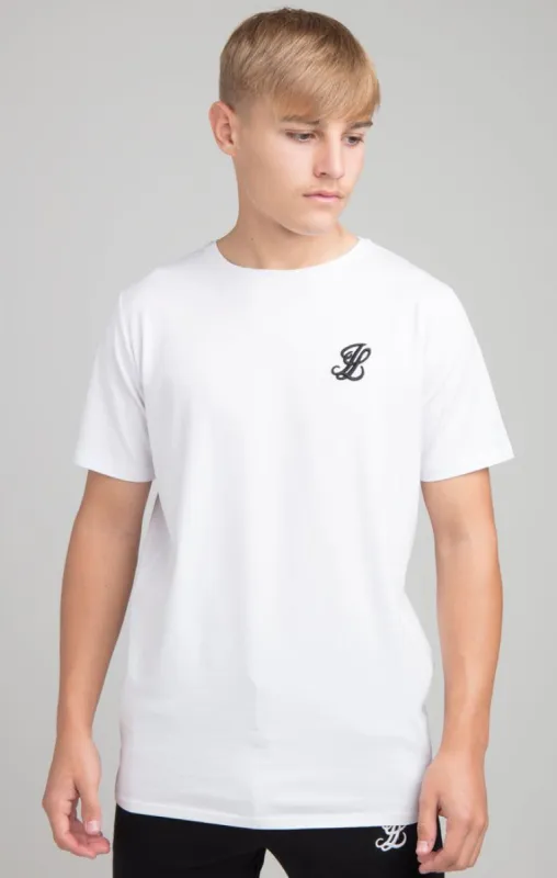Boys Illusive White Essentials Short Sleeve T-Shirt sold by Siksilk